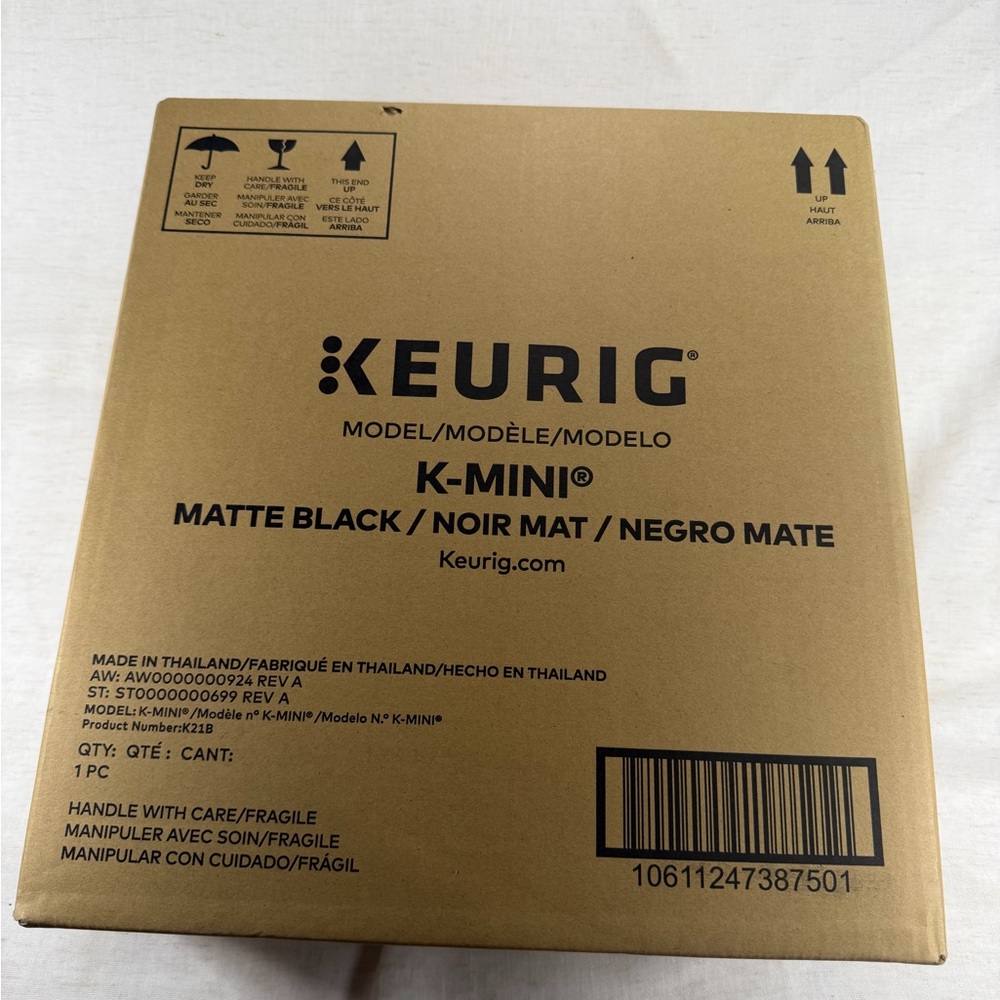 Keurig K-Mini Coffee Maker Box - Brown Packaging
